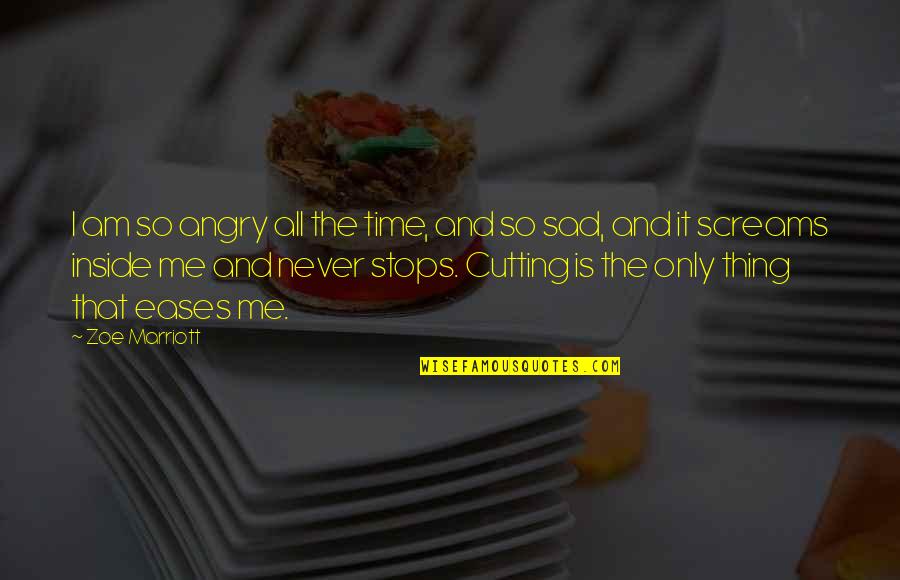 So Sad Quotes By Zoe Marriott: I am so angry all the time, and So Sad Quotes By Zoe Marriott: I am so angry all the time, and