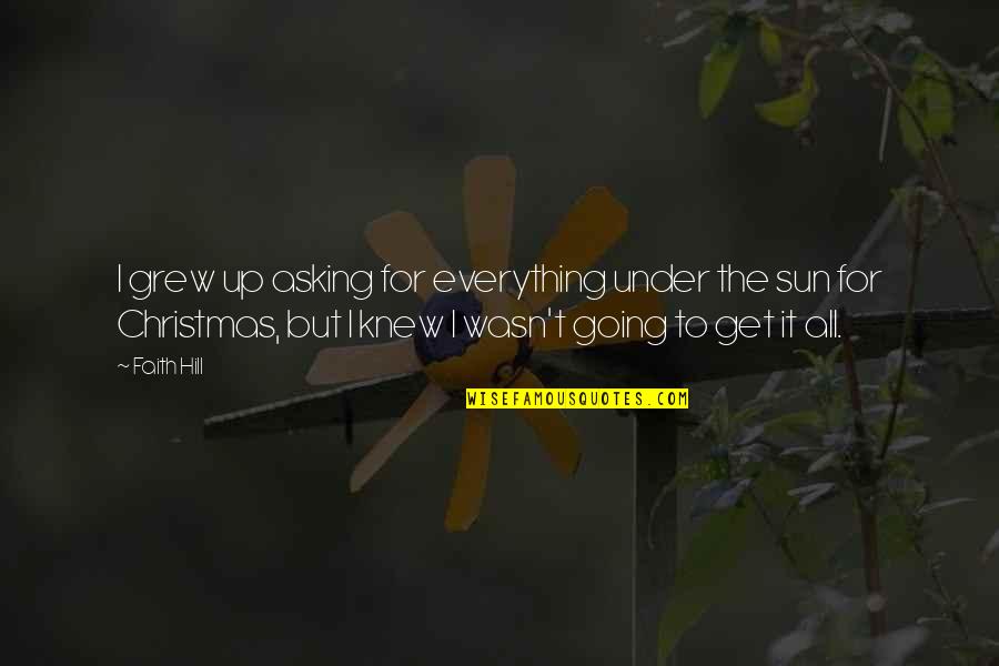 So This Is Christmas Quotes By Faith Hill: I grew up asking for everything under the So This Is Christmas Quotes By Faith Hill: I grew up asking for everything under the
