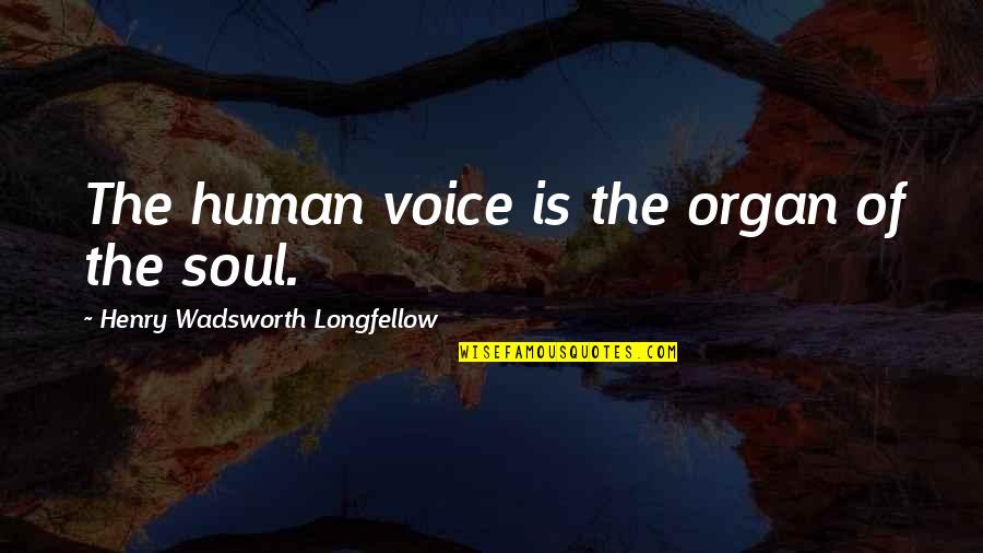 Soaking Wet Quotes By Henry Wadsworth Longfellow: The human voice is the organ of the