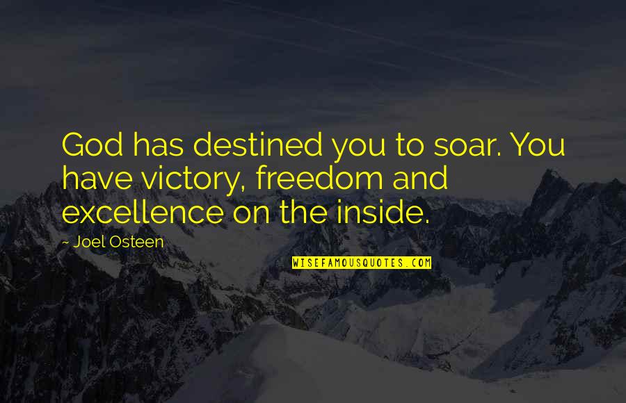 Soar'd Quotes By Joel Osteen: God has destined you to soar. You have