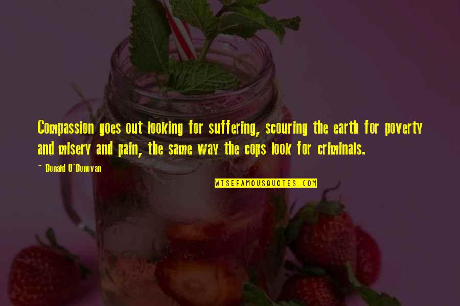 Soberana Definicion Quotes By Donald O'Donovan: Compassion goes out looking for suffering, scouring the