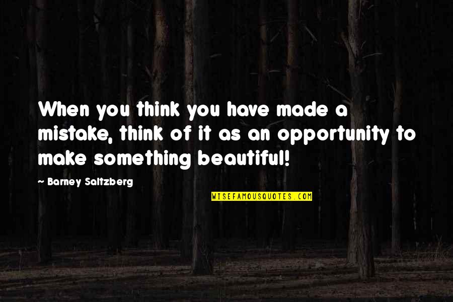 Sobrellevar Significado Quotes By Barney Saltzberg: When you think you have made a mistake,
