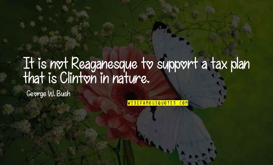Sobrerecorrido Quotes By George W. Bush: It is not Reaganesque to support a tax
