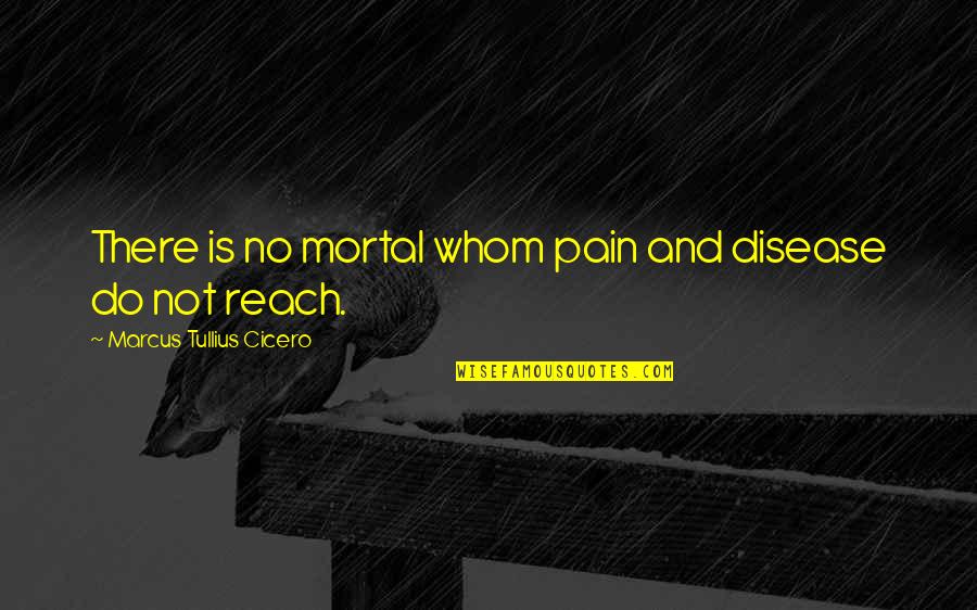 Sobriety Recovery Quotes By Marcus Tullius Cicero: There is no mortal whom pain and disease