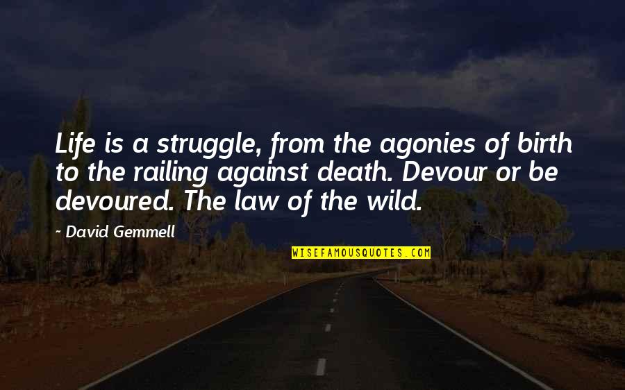 Socarras Restaurant Quotes By David Gemmell: Life is a struggle, from the agonies of