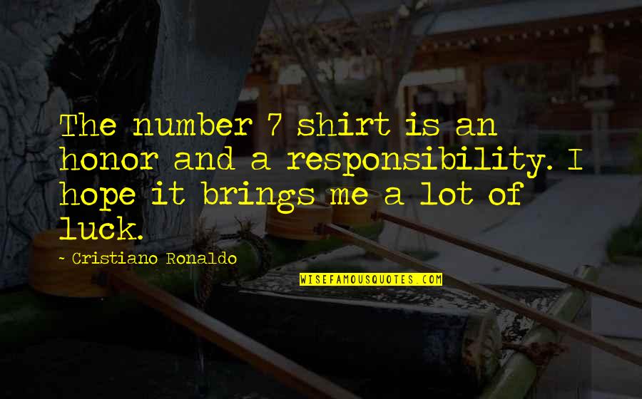 Soccer And Quotes By Cristiano Ronaldo: The number 7 shirt is an honor and Soccer And Quotes By Cristiano Ronaldo: The number 7 shirt is an honor and
