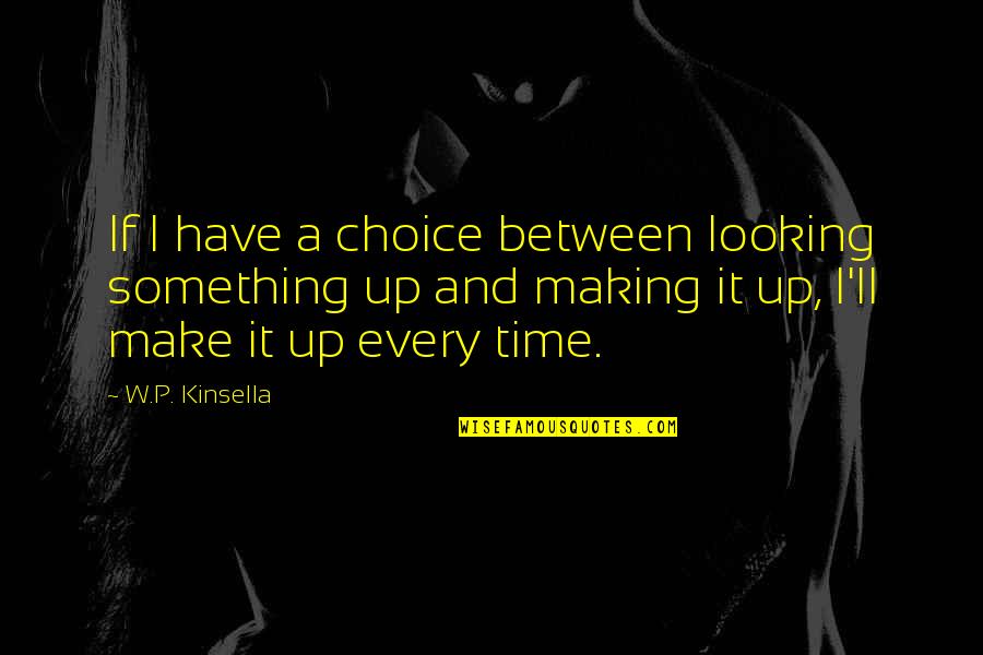 Soccer From Cristiano Ronaldo Quotes By W.P. Kinsella: If I have a choice between looking something