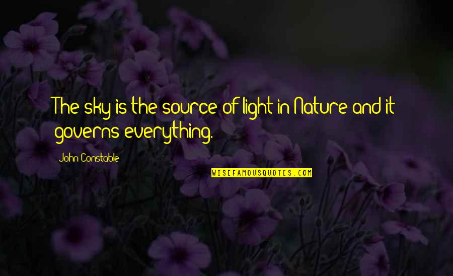 Social And Political Life Quotes By John Constable: The sky is the source of light in