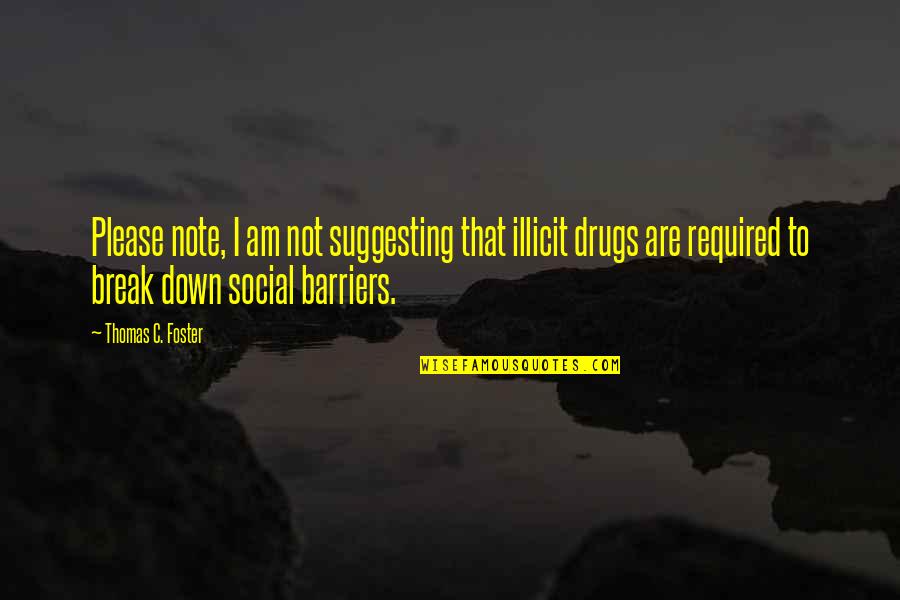 Social Break Quotes By Thomas C. Foster: Please note, I am not suggesting that illicit