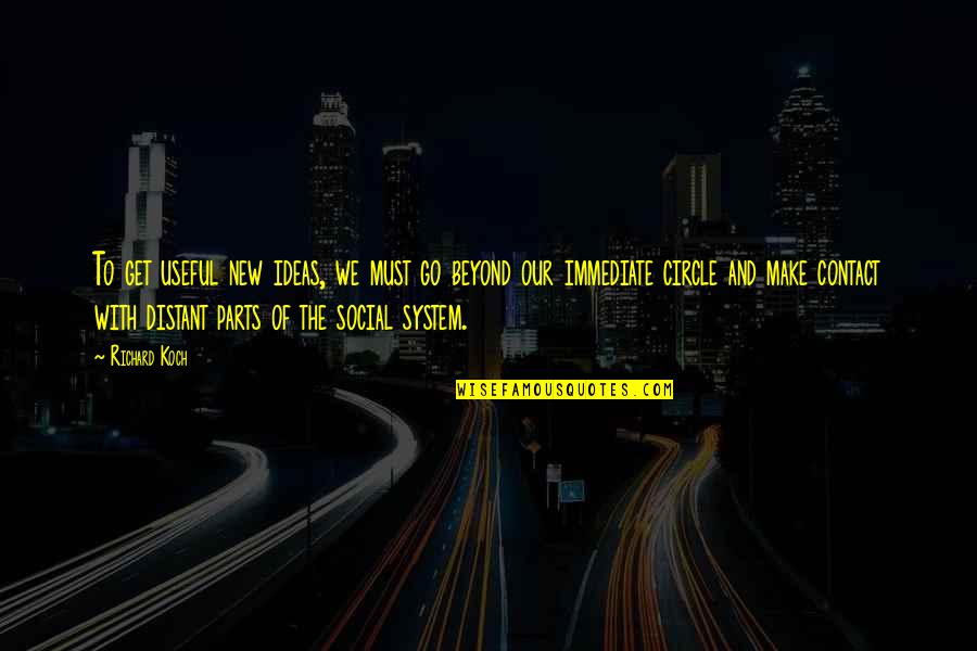 Social Circles Quotes By Richard Koch: To get useful new ideas, we must go Social Circles Quotes By Richard Koch: To get useful new ideas, we must go