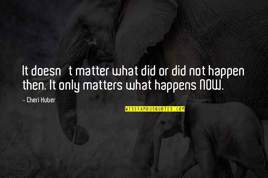 Social Control Quotes By Cheri Huber: It doesn't matter what did or did not