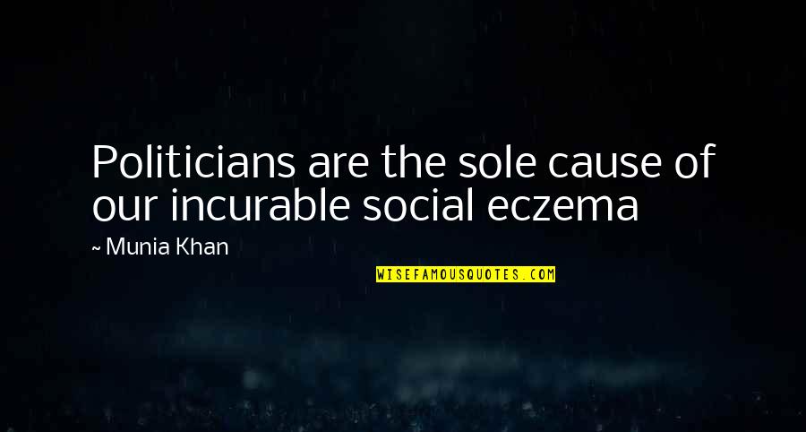 Social Disease Quotes By Munia Khan: Politicians are the sole cause of our incurable