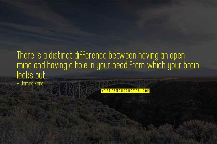 Social Dynamics Quotes By James Randi: There is a distinct difference between having an