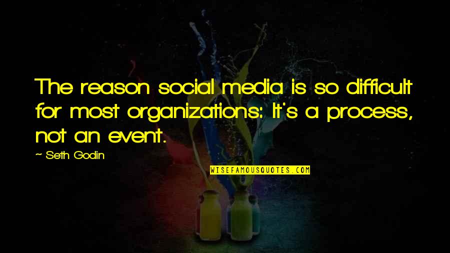 Social Events Quotes By Seth Godin: The reason social media is so difficult for