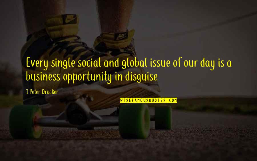 Social Issues Quotes By Peter Drucker: Every single social and global issue of our