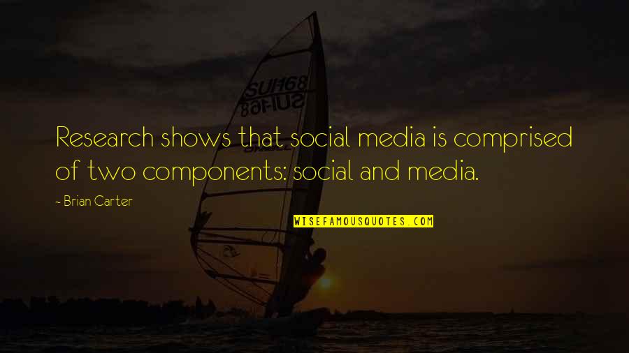 Social Media Quotes By Brian Carter: Research shows that social media is comprised of