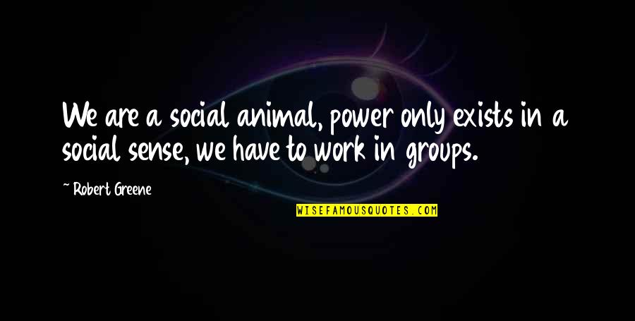 Social Power Quotes By Robert Greene: We are a social animal, power only exists