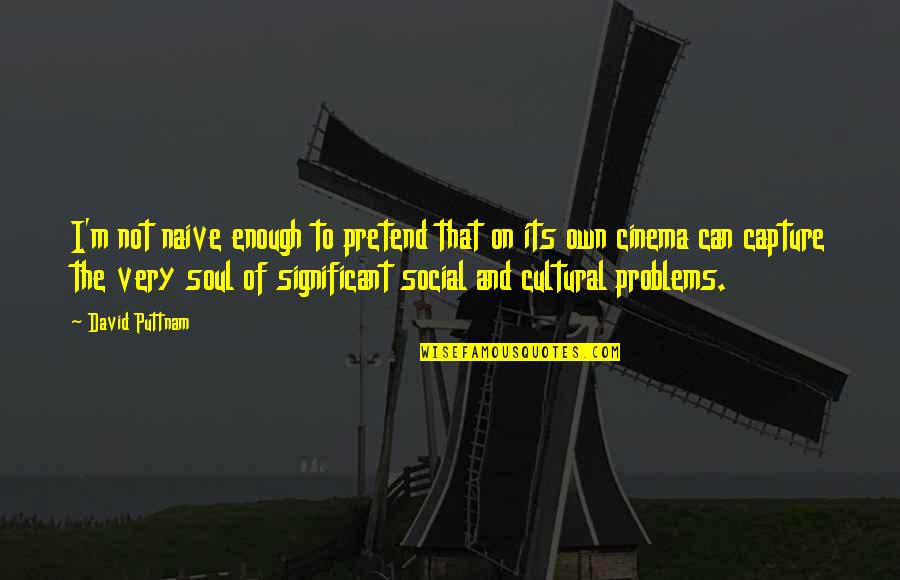 Social Problems Quotes By David Puttnam: I'm not naive enough to pretend that on