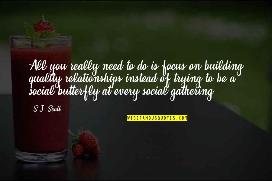 Social Relationships Quotes By S.J. Scott: All you really need to do is focus