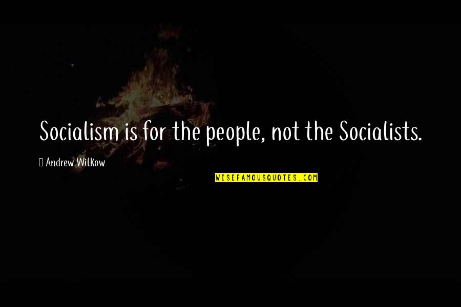 Socialists Quotes By Andrew Wilkow: Socialism is for the people, not the Socialists.