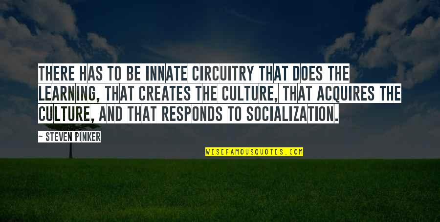 Socialization Is A Learning Quotes By Steven Pinker: There has to be innate circuitry that does