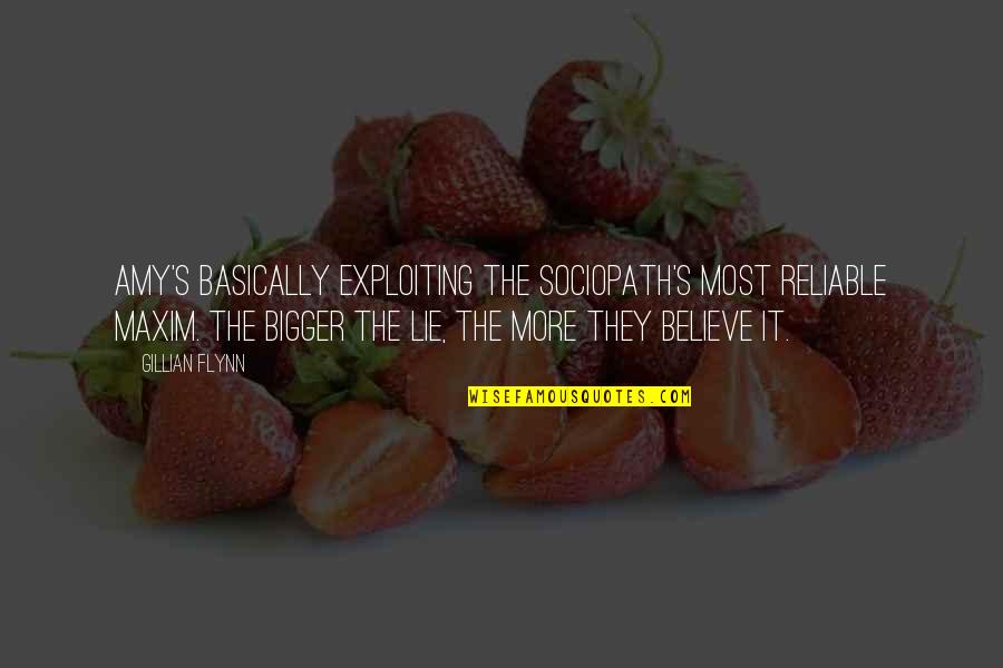 Sociopath Quotes By Gillian Flynn: Amy's basically exploiting the sociopath's most reliable maxim. Sociopath Quotes By Gillian Flynn: Amy's basically exploiting the sociopath's most reliable maxim.
