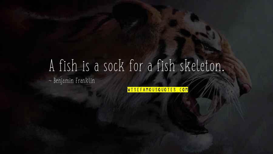 Sock Quotes By Benjamin Franklin: A fish is a sock for a fish