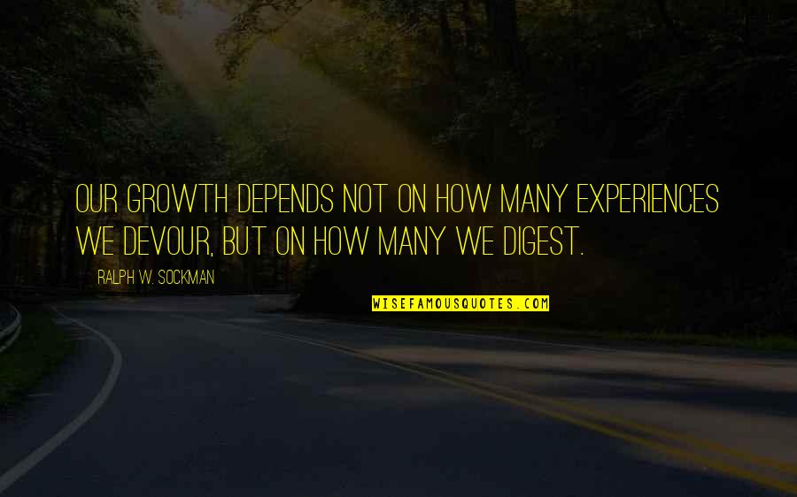 Sockman Quotes By Ralph W. Sockman: Our growth depends not on how many experiences Sockman Quotes By Ralph W. Sockman: Our growth depends not on how many experiences