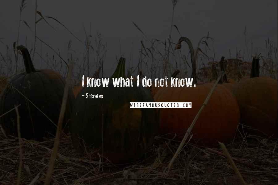 Socrates quotes: I know what I do not know.