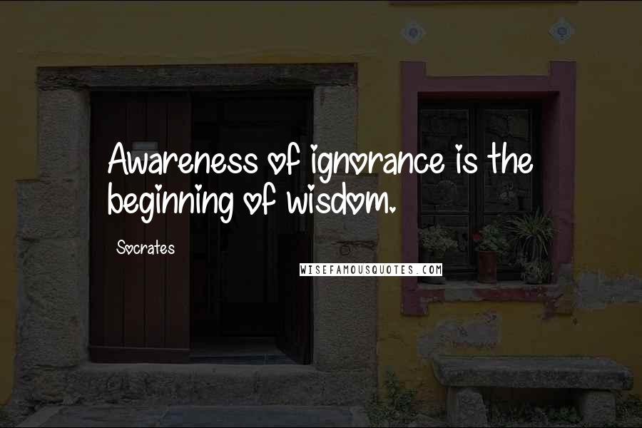 Socrates quotes: Awareness of ignorance is the beginning of wisdom.