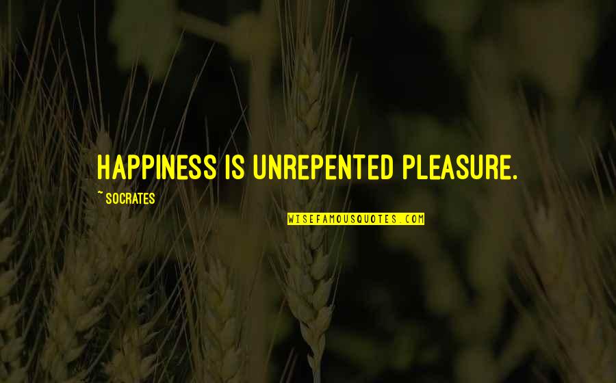 Socrates Quotes By Socrates: Happiness is unrepented pleasure. Socrates Quotes By Socrates: Happiness is unrepented pleasure.