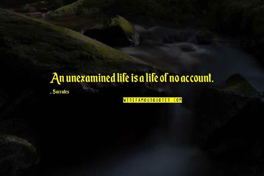 Socrates Unexamined Life Quotes By Socrates: An unexamined life is a life of no