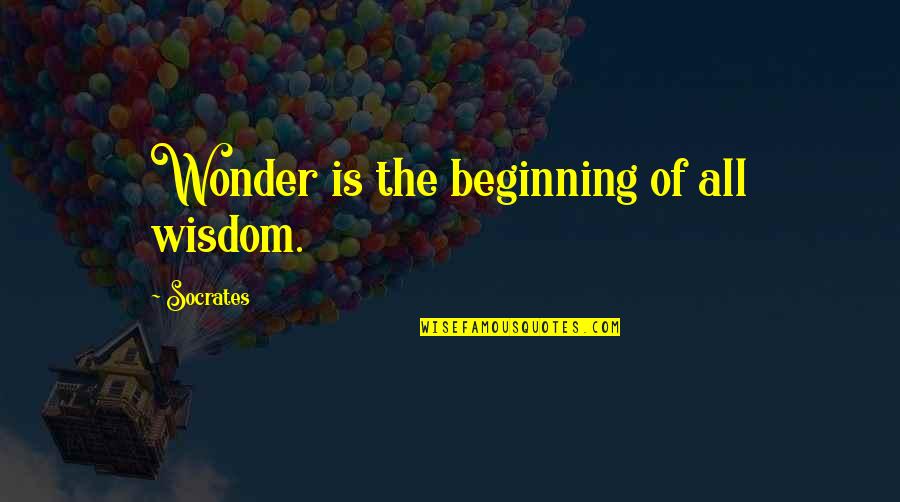 Socrates Wisdom Quotes By Socrates: Wonder is the beginning of all wisdom.