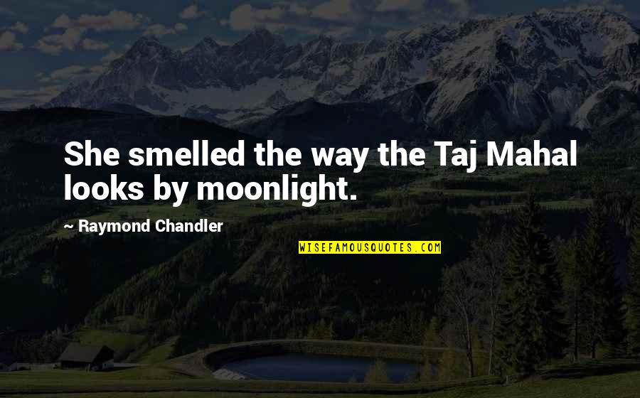 Soddisfazione Per Le Quotes By Raymond Chandler: She smelled the way the Taj Mahal looks
