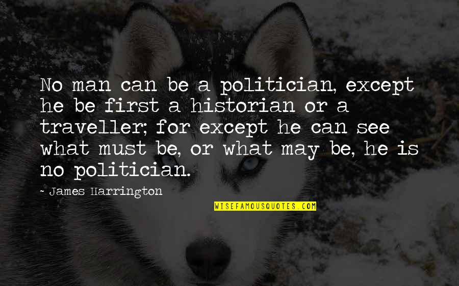 Sodiq Adebayo Quotes By James Harrington: No man can be a politician, except he