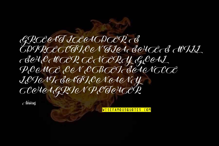 Soffiato Al Quotes By Various: GREAT LEADER'S DIRECTION FLASHES WILL SHOWER EVERY GOAL Soffiato Al Quotes By Various: GREAT LEADER'S DIRECTION FLASHES WILL SHOWER EVERY GOAL