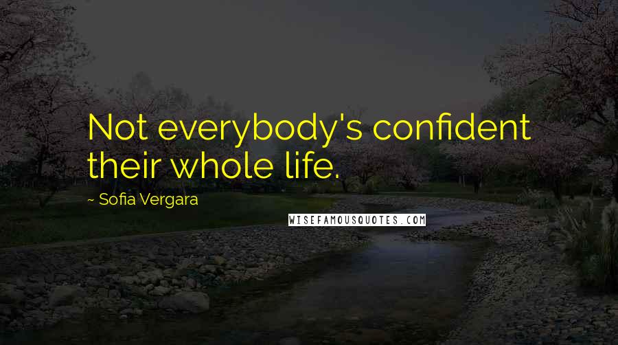 Sofia Vergara quotes: Not everybody's confident their whole life.