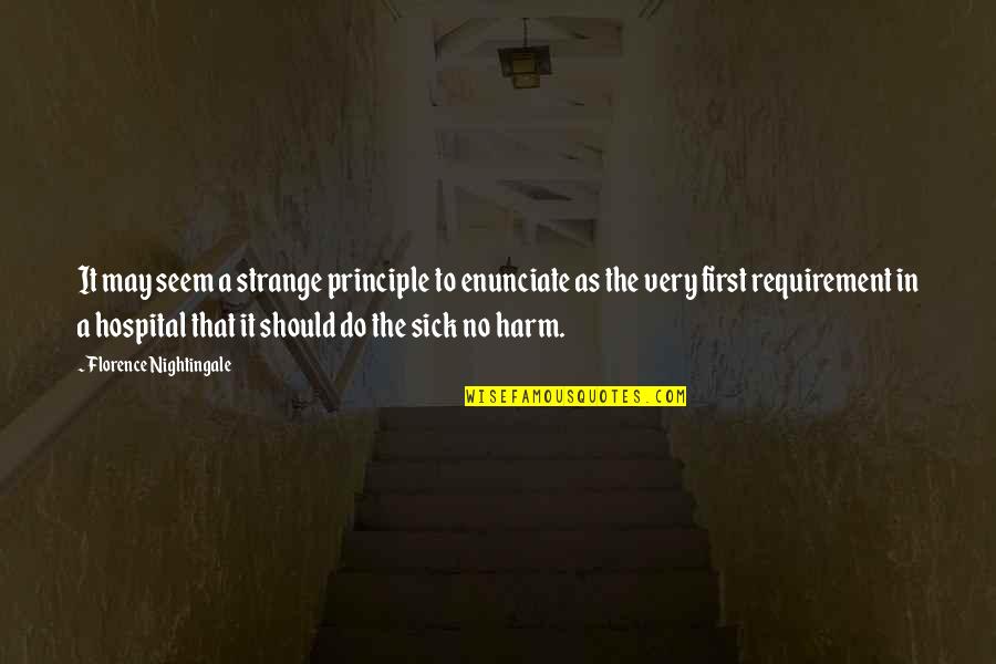 Sofrimento Amoroso Quotes By Florence Nightingale: It may seem a strange principle to enunciate