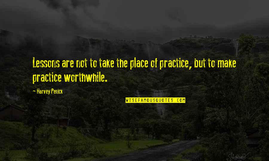 Soft Pastels Quotes By Harvey Penick: Lessons are not to take the place of