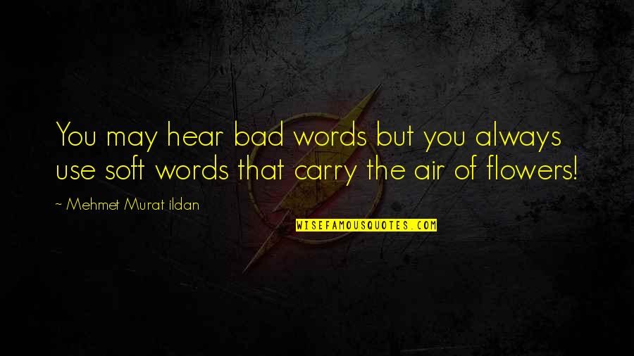 Soft Words Quotes By Mehmet Murat Ildan: You may hear bad words but you always