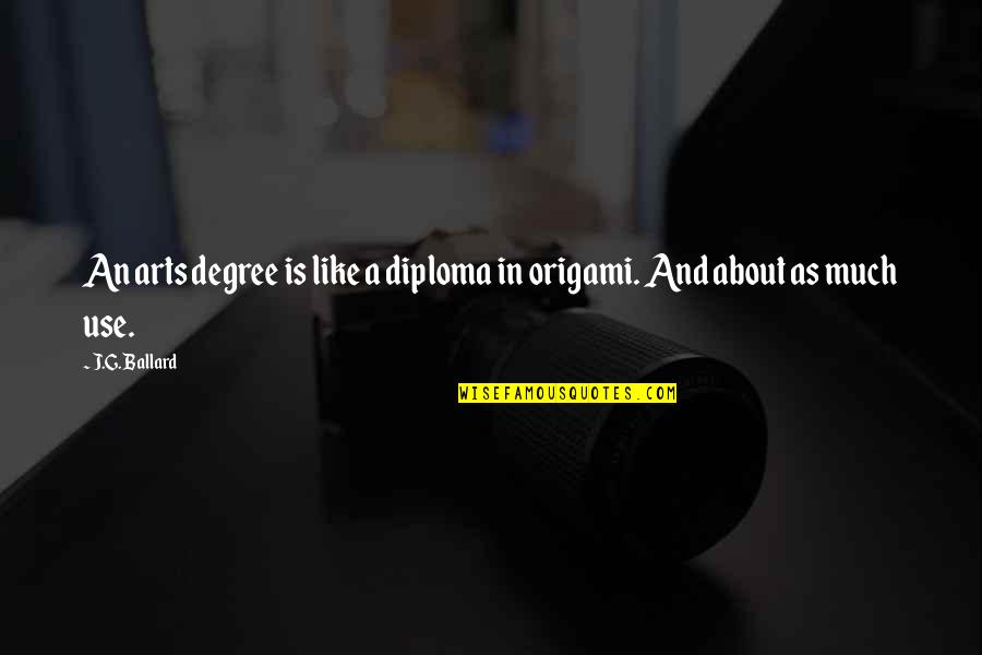 Softball And Life Quotes By J.G. Ballard: An arts degree is like a diploma in
