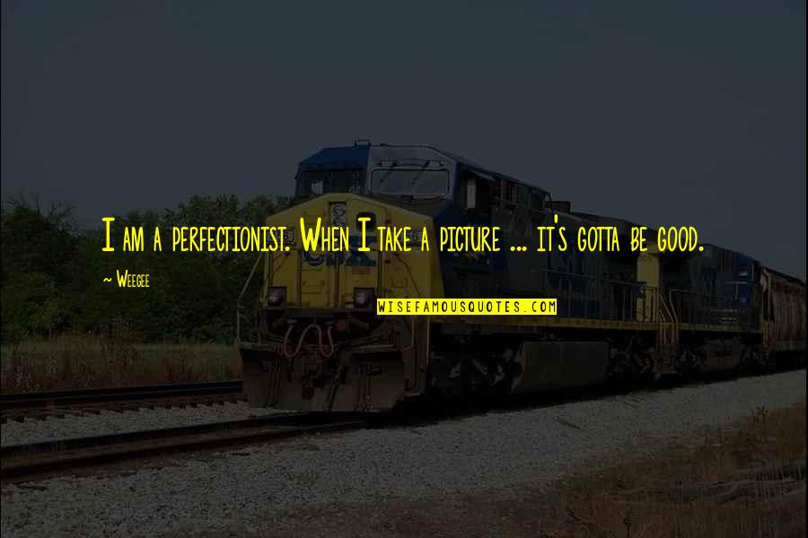 Softball Playing Quotes By Weegee: I am a perfectionist. When I take a