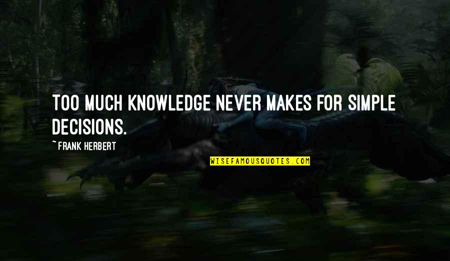 Softens Crossword Quotes By Frank Herbert: Too Much Knowledge never makes for Simple Decisions. Softens Crossword Quotes By Frank Herbert: Too Much Knowledge never makes for Simple Decisions.