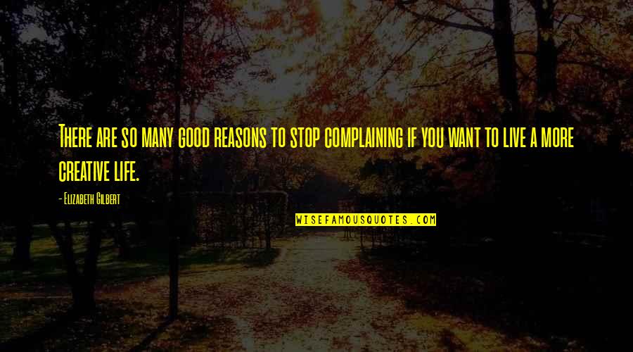 Softie Quotes By Elizabeth Gilbert: There are so many good reasons to stop Softie Quotes By Elizabeth Gilbert: There are so many good reasons to stop