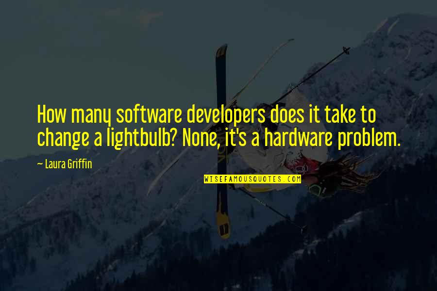 Software Developers Quotes By Laura Griffin: How many software developers does it take to