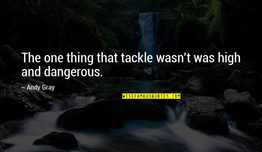 Software Engineering Famous Quotes By Andy Gray: The one thing that tackle wasn't was high