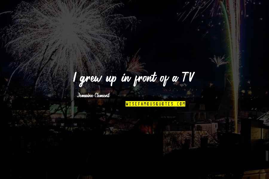 Soheili Kambiz Quotes By Jemaine Clement: I grew up in front of a TV.