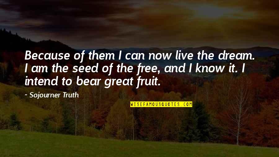 Sojourner Quotes By Sojourner Truth: Because of them I can now live the