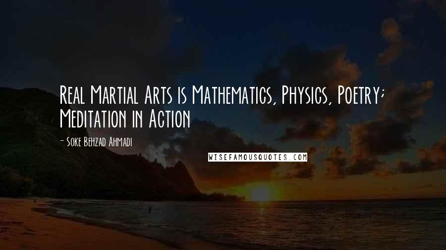 Soke Behzad Ahmadi quotes: Real Martial Arts is Mathematics, Physics, Poetry; Meditation in Action