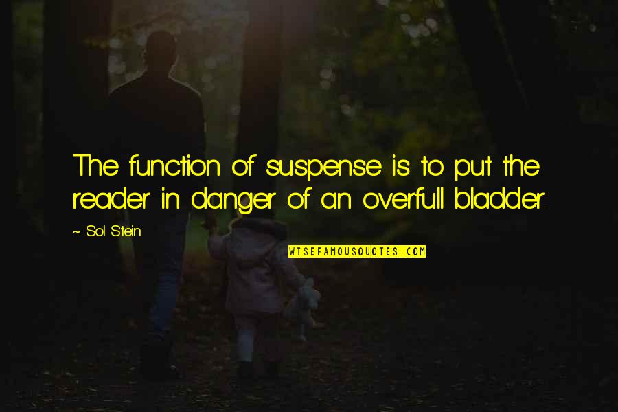 Sol Stein Quotes By Sol Stein: The function of suspense is to put the